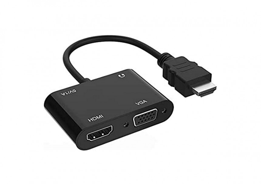 Adapter-konvertor HDMI na HDMI+VGA+MICRO+AUDIO