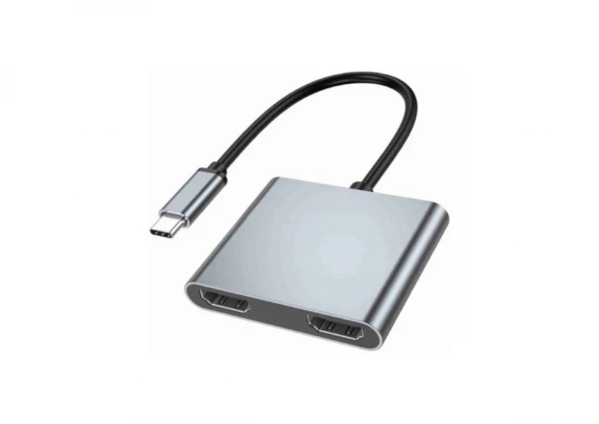 Adapter-konvertor TIP C na 2xHDMI 4K+USB 3.0+TIP C 