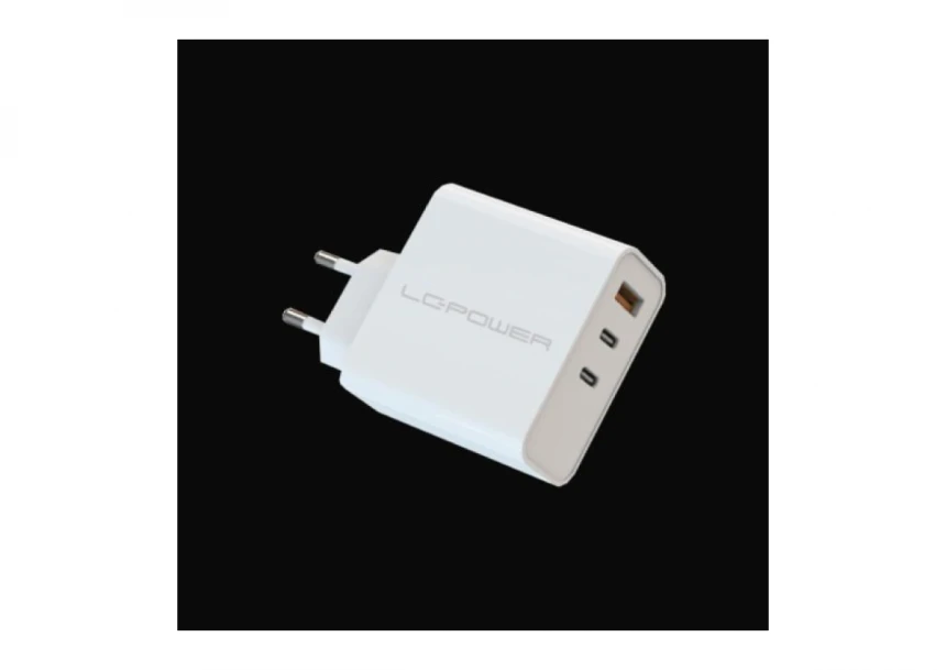 Adapter LC Power LC-GAN-65  USB GaN Technology charger 2xUSB-C, 1xUSB-A 