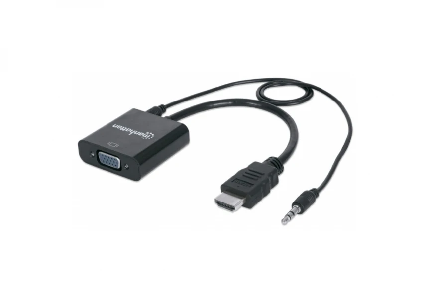 Adapter Manhattan 151559 HDMI/M - VGA/F + Audio