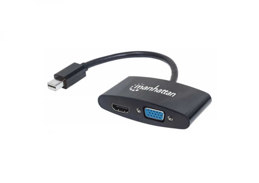 Adapter Manhattan 152709 Mini DisplayPort/M - HDMI/VGA F Crni