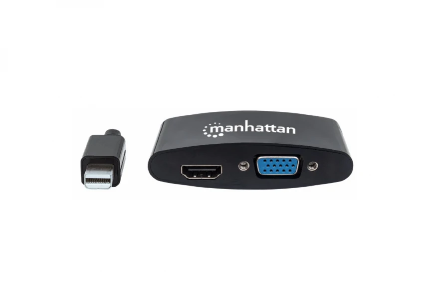 Adapter Manhattan 152709 Mini DisplayPort/M - HDMI/VGA F Crni