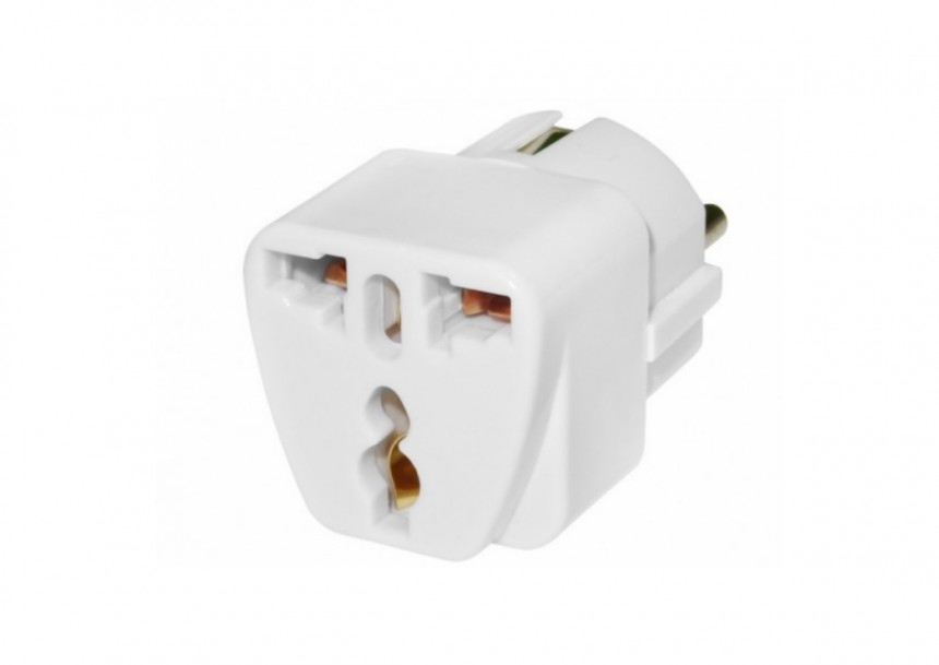 Adapter strujni US/UK na EURO priključak/bela