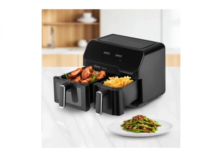 AirFryer Ufesa Storm/bezuljna/dupla posuda/zapremina 9L(5.5L+3.5L)8 programa