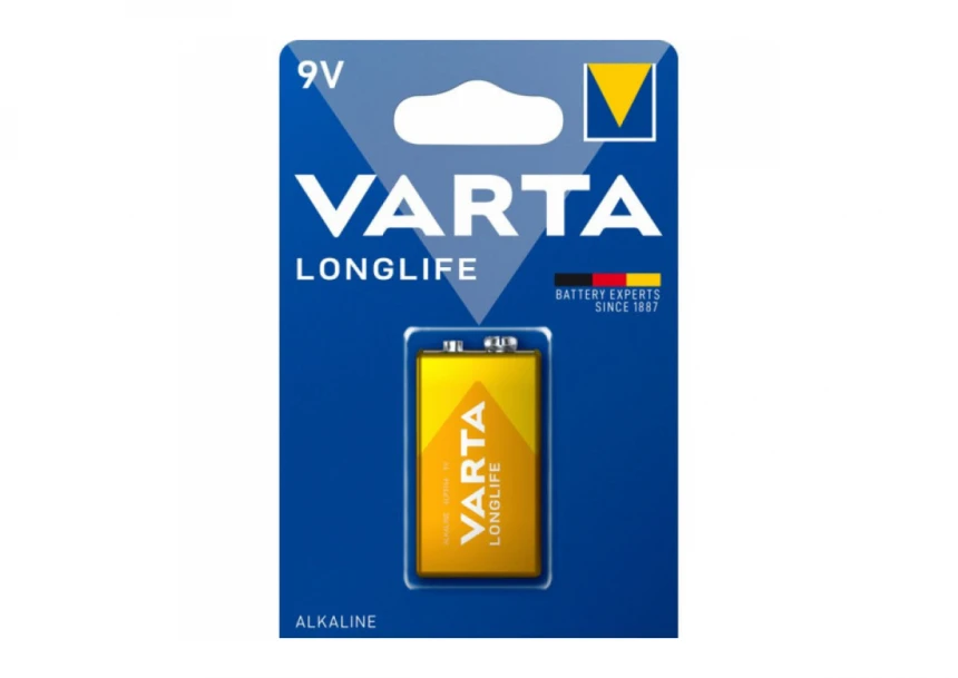 Baterija 9V VARTA LongLife 9V 6LR61 MN1604 Alkalna baterija  Pakovanje 1kom 