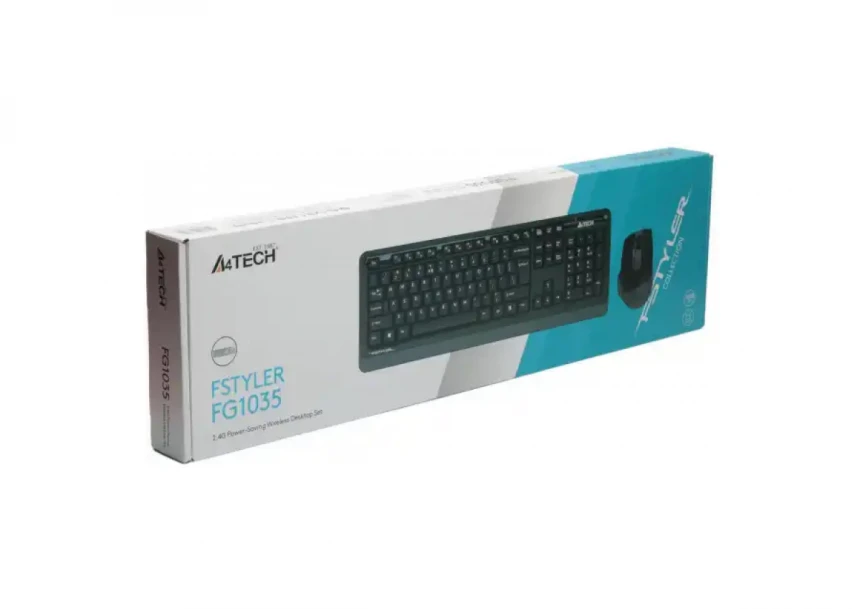 A4 TECH Bezična tastatura + miš A4-FG1035 A4Tech Fstyler YU Sivi
