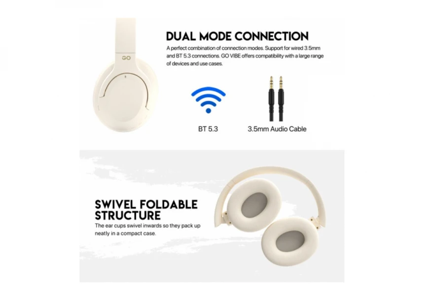Bluetooth slušalice Fantech GO Vibe WH05 bež