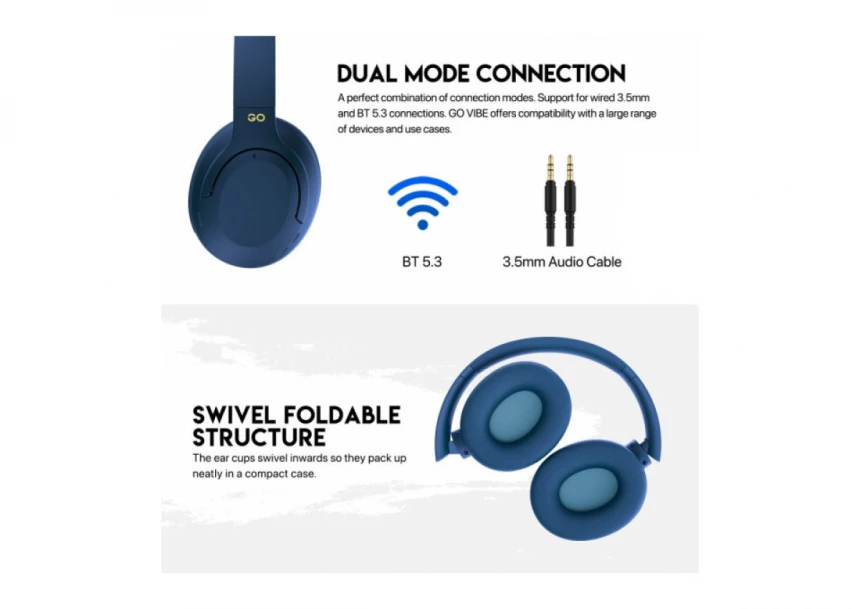 Bluetooth slušalice Fantech GO Vibe WH05 plava