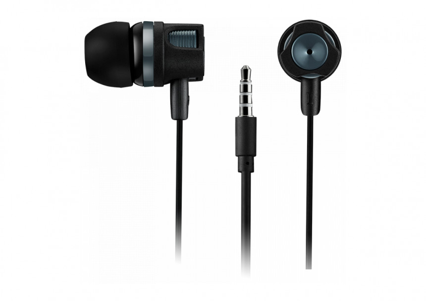 CANYON EP-3 Stereo earphones with microphone, Dark gray, cable length 1.2m, 21.5*12mm, 0.011kg