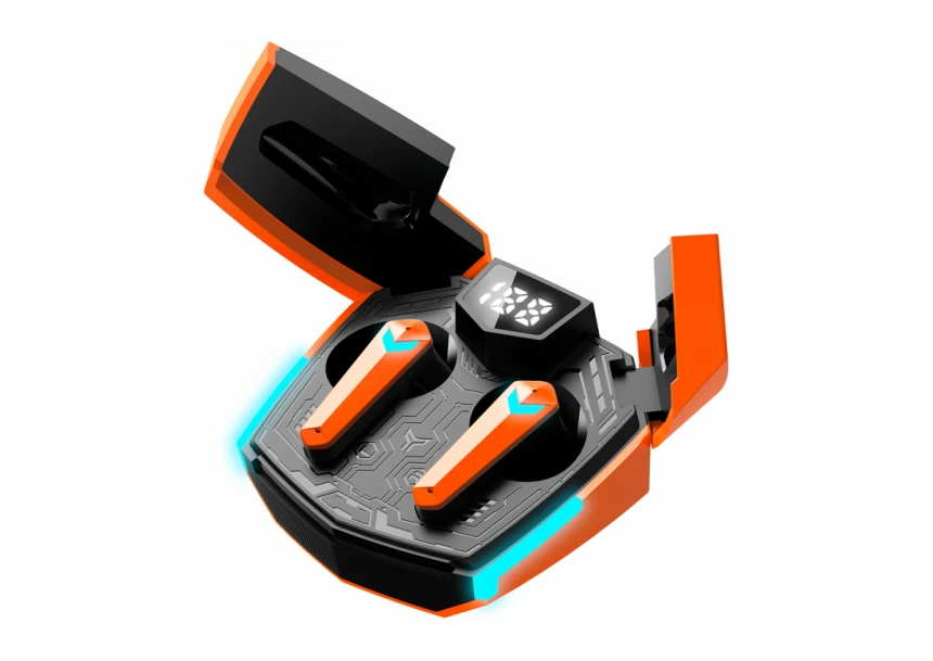 CANYON GTWS-2, Gaming True Wireless Headset, BT 5.3 stereo, 45ms low latency, 37.5 hours, USB-C, 0.046kg, orange