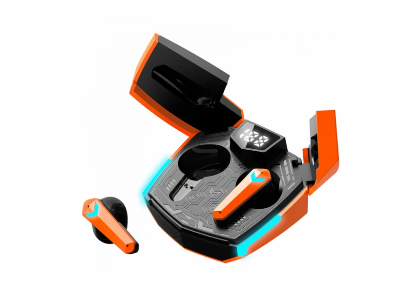 CANYON GTWS-2, Gaming True Wireless Headset, BT 5.3 stereo, 45ms low latency, 37.5 hours, USB-C, 0.046kg, orange