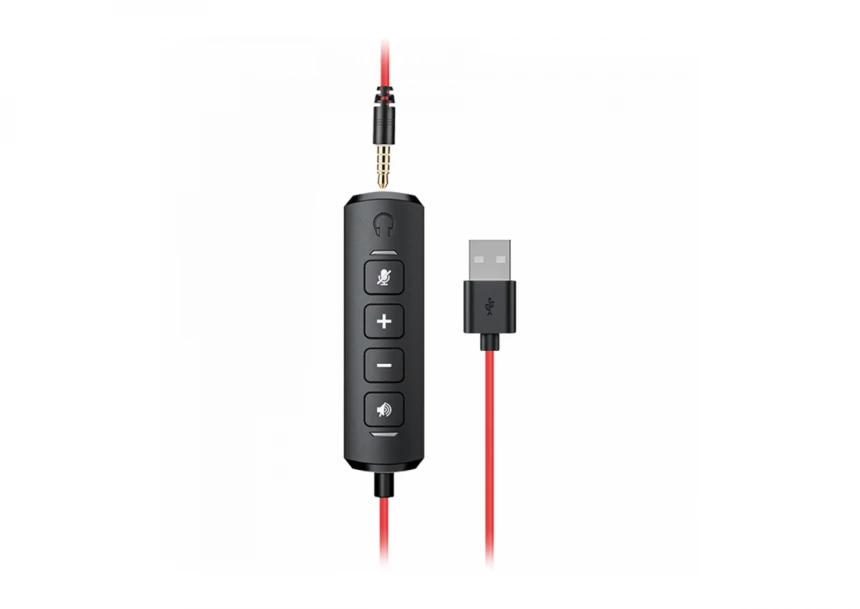 CANYON HS-07, Super light weight conference headset 3.5mm stereo plug,with PVC cable 1.6m, extra USB sound card with PVC cable 1.2m, ABS headset material, size: 16*15.5*6cm. Weight: 100g, Black