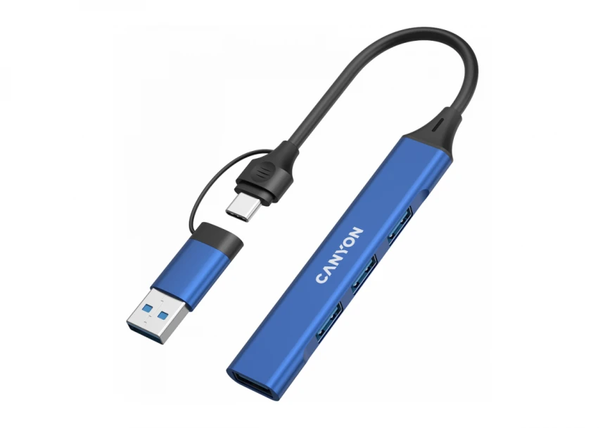 CANYON hub DS-02 4in1 USB-A/C Blue