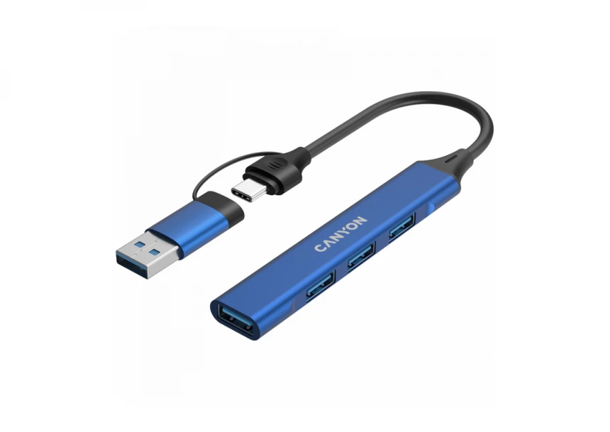 CANYON hub DS-02 4in1 USB-A/C Blue