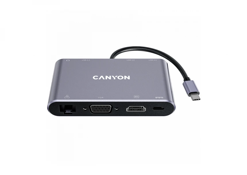 CANYON hub DS-14 8in1 4k USB-C Dark Grey