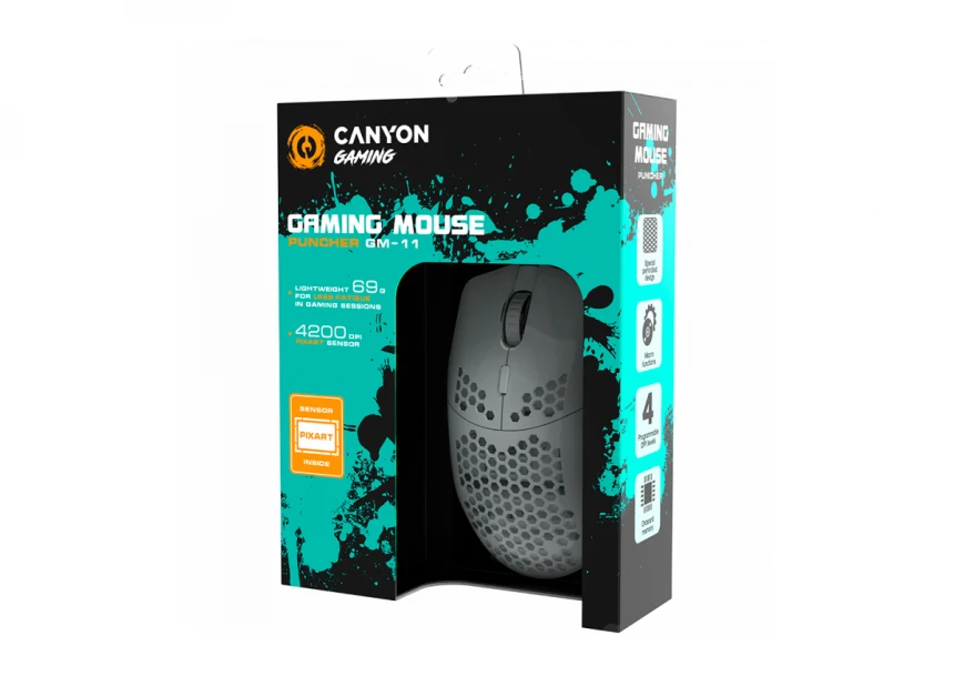 CANYON mouse Puncher GM-11 RGB 7buttons Wired White