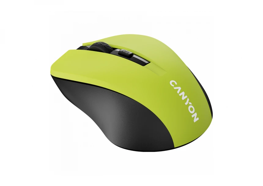 CANYON MW-1, Yellow 2.4GHz wireless optical mouse with 3 buttons, 800/1000/1200 DPI adjustable