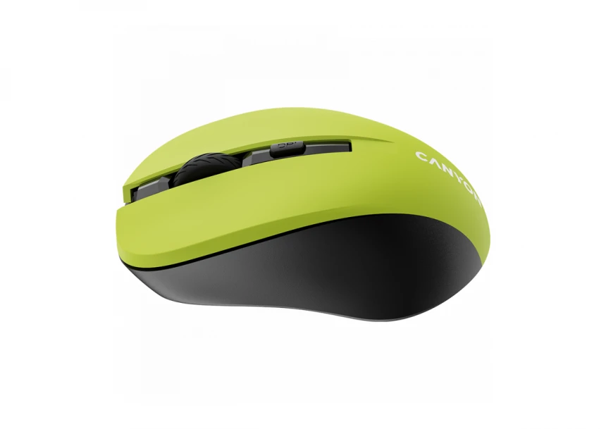 CANYON MW-1, Yellow 2.4GHz wireless optical mouse with 3 buttons, 800/1000/1200 DPI adjustable