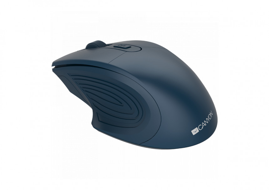 CANYON MW-15, 2.4GHz Wireless Optical Mouse with 4 buttons, DPI 800/1200/1600, Dark Blue, 115*77*38mm, 0.064kg