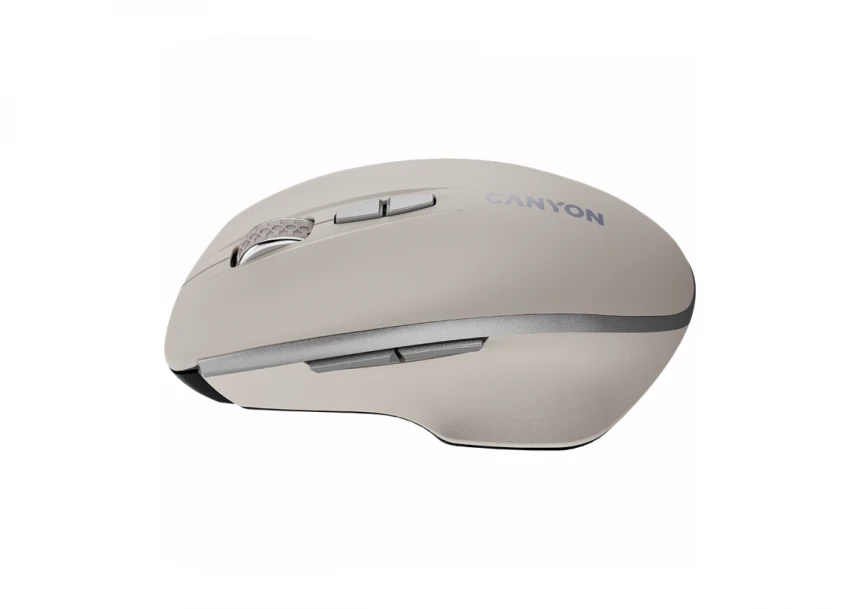 CANYON MW-21, 2.4 GHz Wireless mouse ,with 7 buttons, DPI 800/1200/1600, Battery: AAA*2pcs,Cosmic Latte,72*117*41mm, 0.075kg