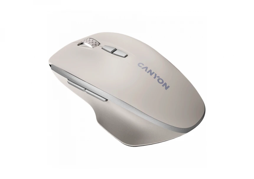 CANYON MW-21, 2.4 GHz Wireless mouse ,with 7 buttons, DPI 800/1200/1600, Battery: AAA*2pcs,Cosmic Latte,72*117*41mm, 0.075kg