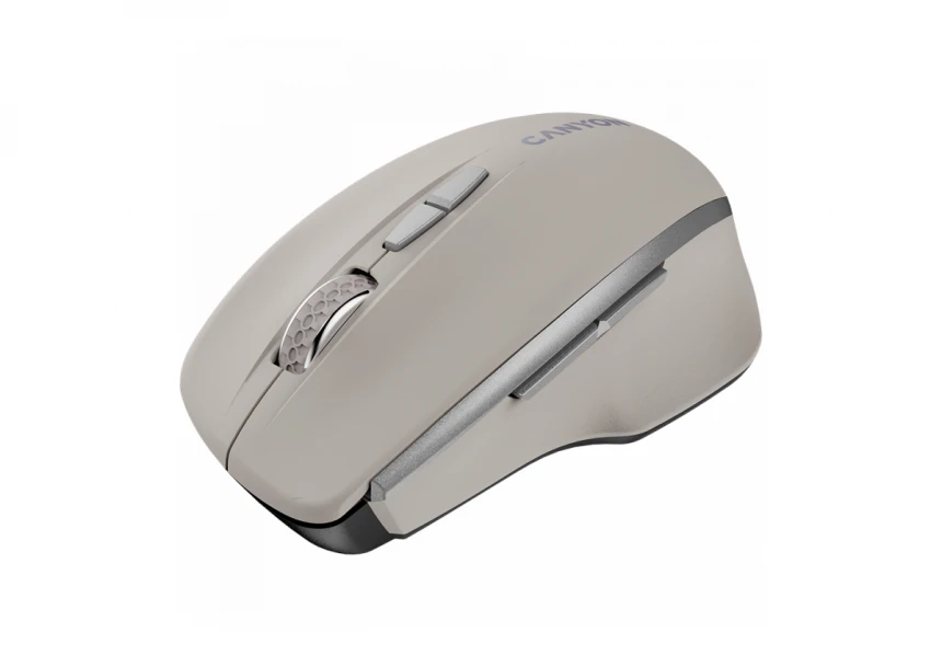 CANYON MW-21, 2.4 GHz Wireless mouse ,with 7 buttons, DPI 800/1200/1600, Battery: AAA*2pcs,Cosmic Latte,72*117*41mm, 0.075kg