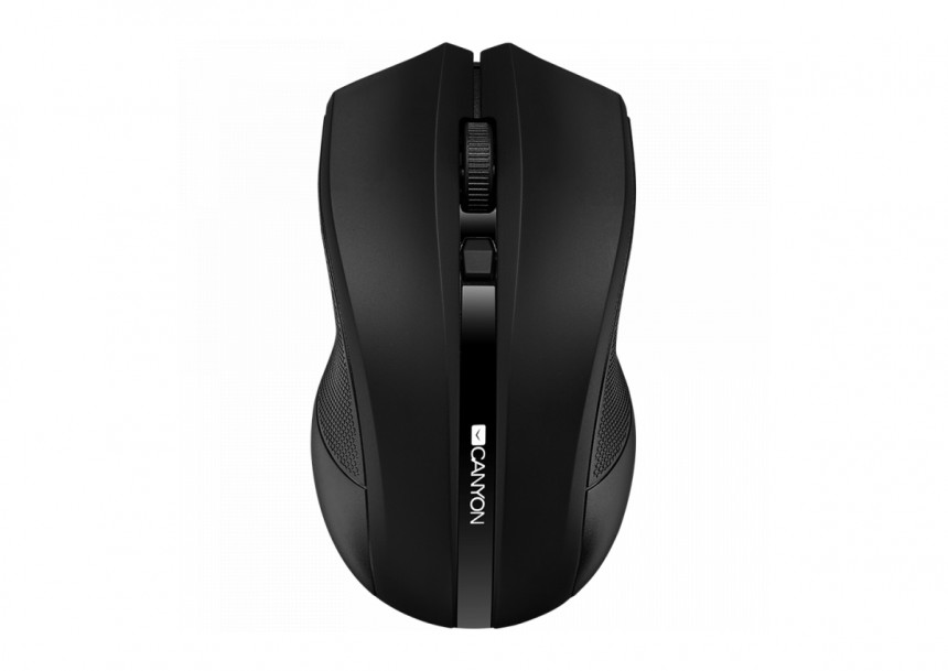 CANYON MW-5, 2.4GHz wireless Optical Mouse with 4 buttons, DPI 800/1200/1600, Black, 122*69*40mm, 0.067kg