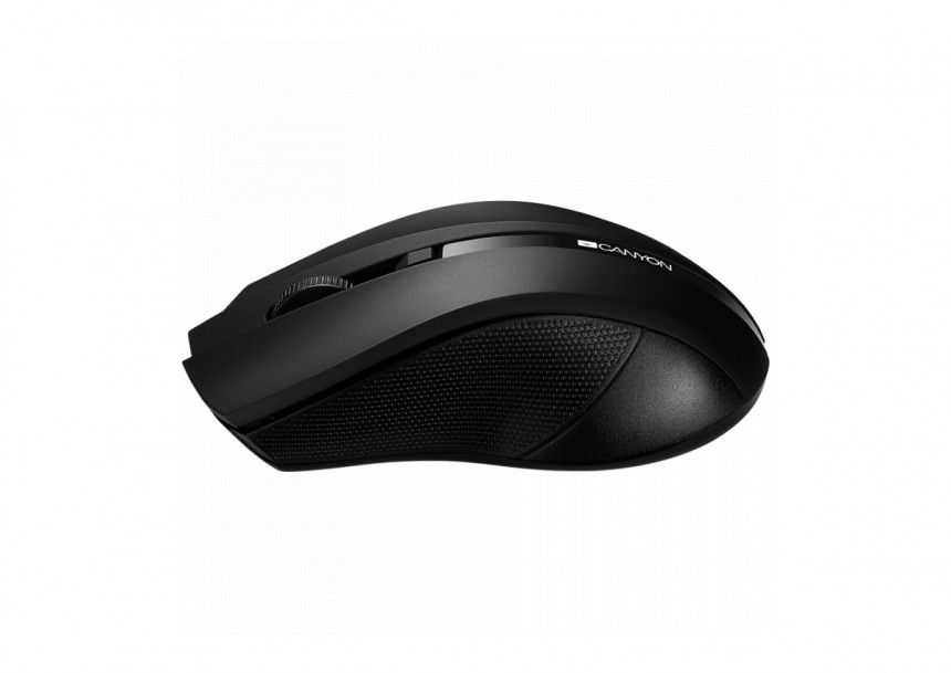 CANYON MW-5, 2.4GHz wireless Optical Mouse with 4 buttons, DPI 800/1200/1600, Black, 122*69*40mm, 0.067kg