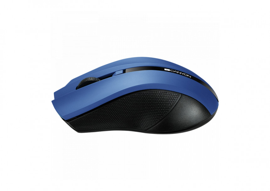 CANYON MW-5, 2.4GHz wireless Optical Mouse with 4 buttons, DPI 800/1200/1600, Blue, 122*69*40mm, 0.067kg