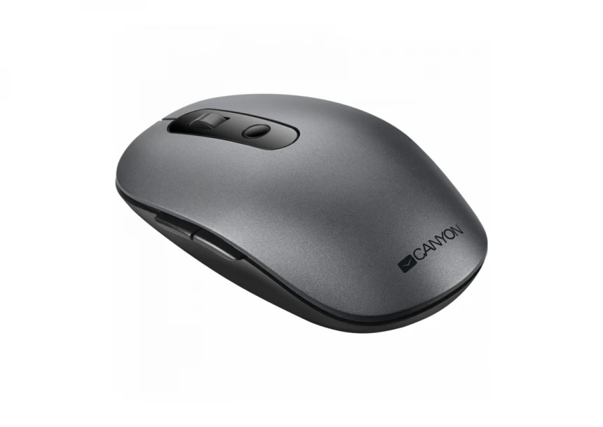 CANYON MW-9, 2 in 1 Wireless optical mouse with 6 buttons, DPI 800/1000/1200/1500, 2 mode(BT/ 2.4GHz), Battery AA*1pcs, Grey, 65.4*112.25*32.3mm, 0.092kg