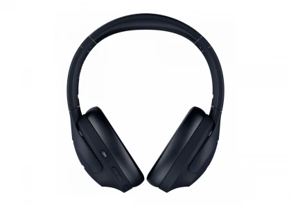 CANYON OnRiff 10, Canyon Bluetooth headset,with microphone,with Active Noise Cancellation function, BT V5.3 AC7006, battery 300mAh, Type-C charging plug, PU material, size:175*200*84mm, charging cable 80cm and audio cable 150cm, Black, weight:253g