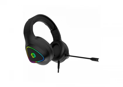 CANYON Shadder GH-6, RGB gaming headset with Microphone, Microphone frequency response: 20HZ~20KHZ,  ABS+ PU leather, USB*1*3.5MM jack plug, 2.0M PVC cable, weight: 300g, Black