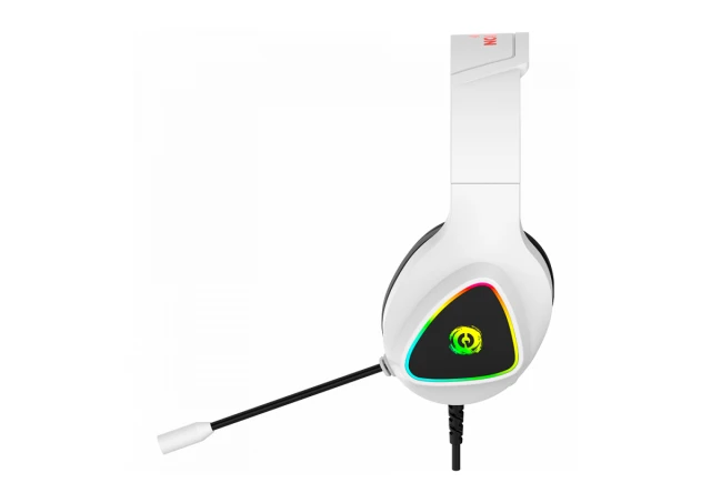 CANYON Shadder GH-6, RGB gaming headset with Microphone, Microphone frequency response: 20HZ~20KHZ,  ABS+ PU leather, USB*1*3.5MM jack plug, 2.0M PVC cable, weight: 300g, White