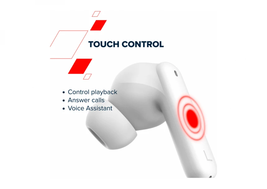 CANYON TWS-8, Bluetooth headset, with microphone, with ENC, BT V5.3 BT V5.3 JL 6976D4, Frequence Response:20Hz-20kHz, battery EarBud 40mAh*2+Charging Case 470mAh, type-C cable length 0.24m, Size: 59*48.8*25.5mm, 0.041kg, white