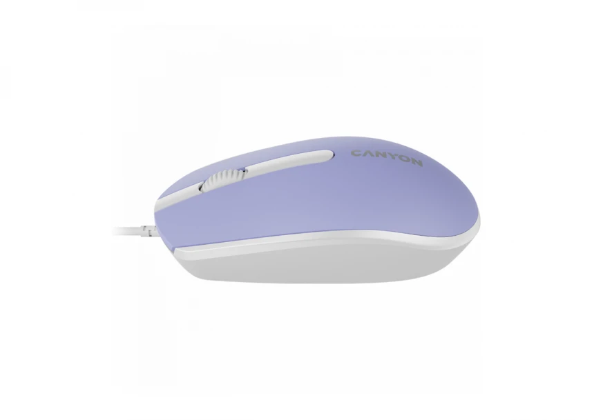 Canyon Wired  optical mouse with 3 buttons, DPI 1000, with 1.5M USB cable, Mountain lavender, 65*115*40mm, 0.1kg