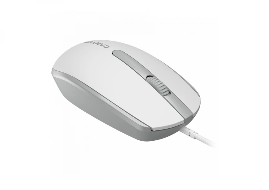 Canyon Wired  optical mouse with 3 buttons, DPI 1000, with 1.5M USB cable,White grey, 65*115*40mm, 0.1kg