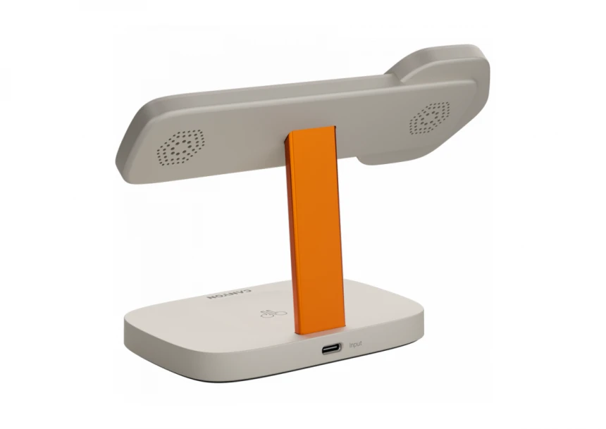 CANYON Wireless Charging Station Hexagon 310 3in1 LightGrey/Orange