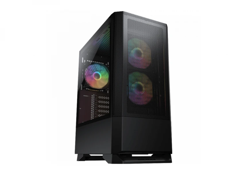 COUGAR | MX430 Mesh RGB Black | PC Case | Mid Tower / Mesh Front Panel / 3 x ARGB Fans / 4mm TG Left Panel