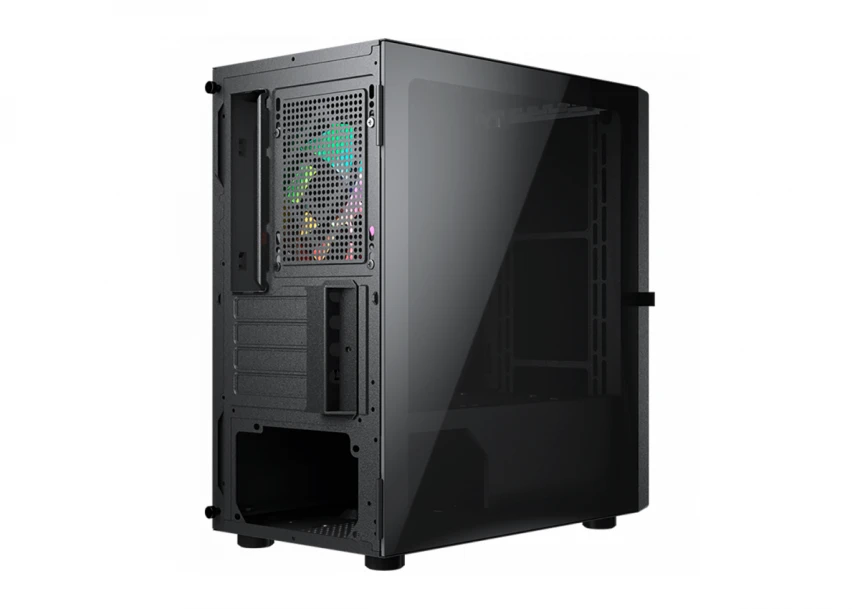 COUGAR | Purity RGB Black | PC Case | Mini Tower / TG Front Panel with ARGB strip / 1 x ARGB Fan / 3mm TG Left Panel