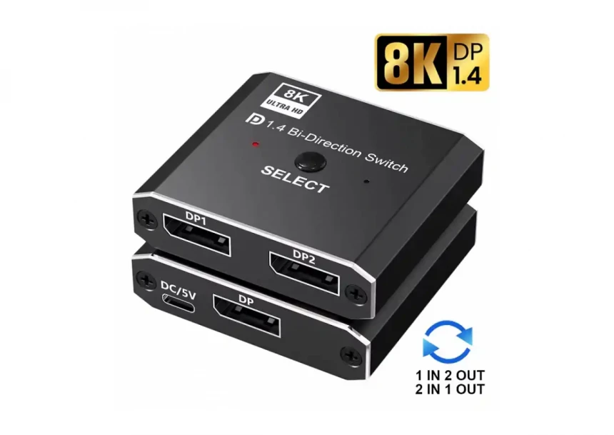 Displayport V1.4 Switch 2/1 KT-DP201 Kettz