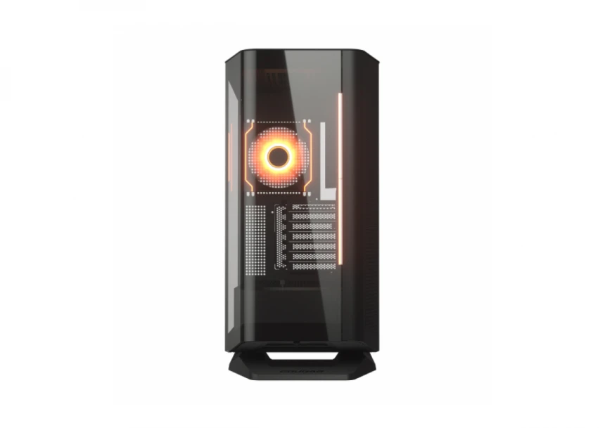 COUGAR | FV270 Black | PC Case | Mid tower / Tempered, Curved Glass Perimeter / Quick Detachable Air Filters / Up to 9 Fans (1x120mm RGB Preinstalled) / Black