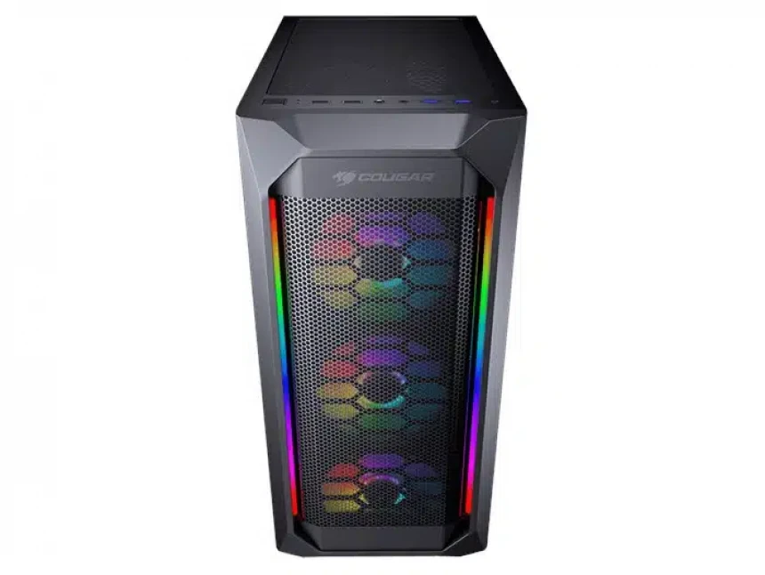 COUGAR | MX410 Mesh -G RGB | PC Case | Mid Tower / Mesh Front Panel with ARGB strips / 4 x ARGB Fans / 4mm TG Left Panel