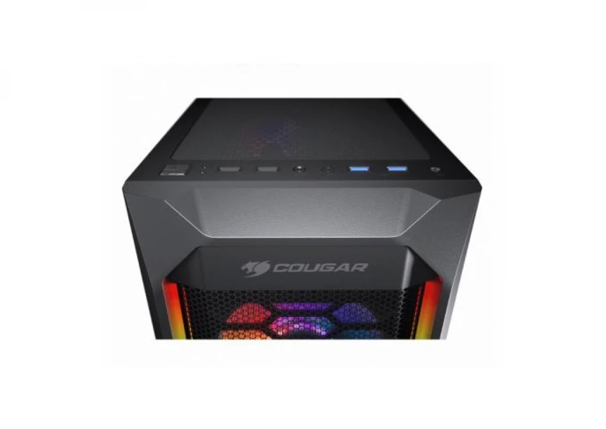 COUGAR | MX410 Mesh -G RGB | PC Case | Mid Tower / Mesh Front Panel with ARGB strips / 4 x ARGB Fans / 4mm TG Left Panel