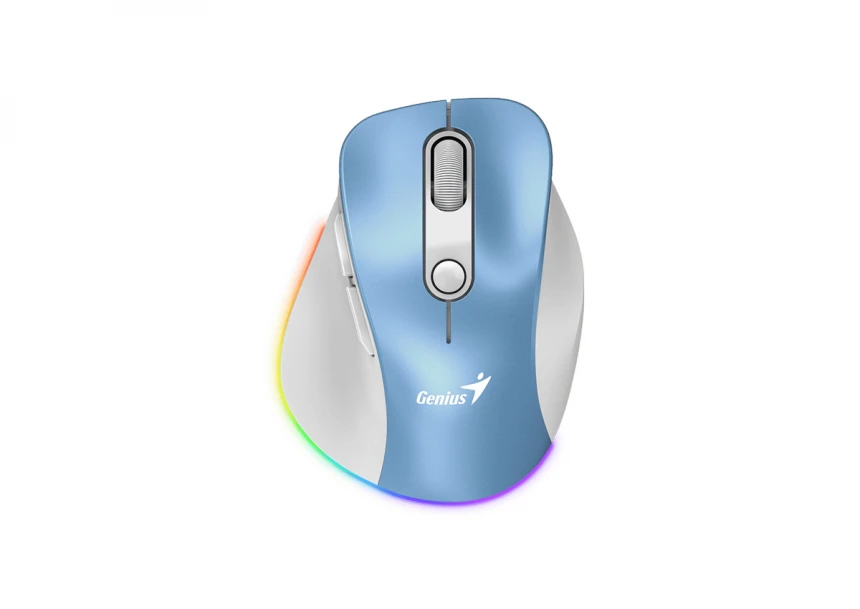 GENIUS Ergo 9000S Pro Light Blue USB Bežični plavi miš 