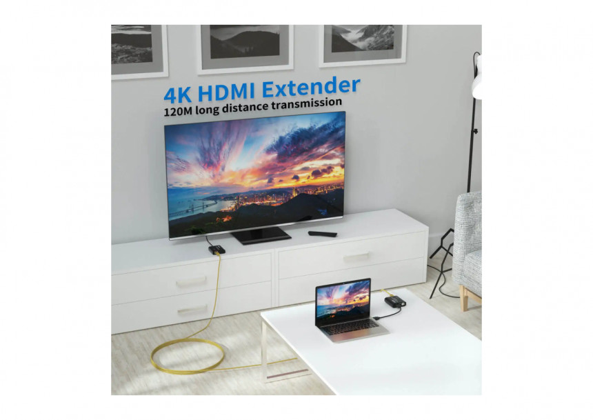 Extender HDMI-UTP do 120m HDEX-120 4K Velteh