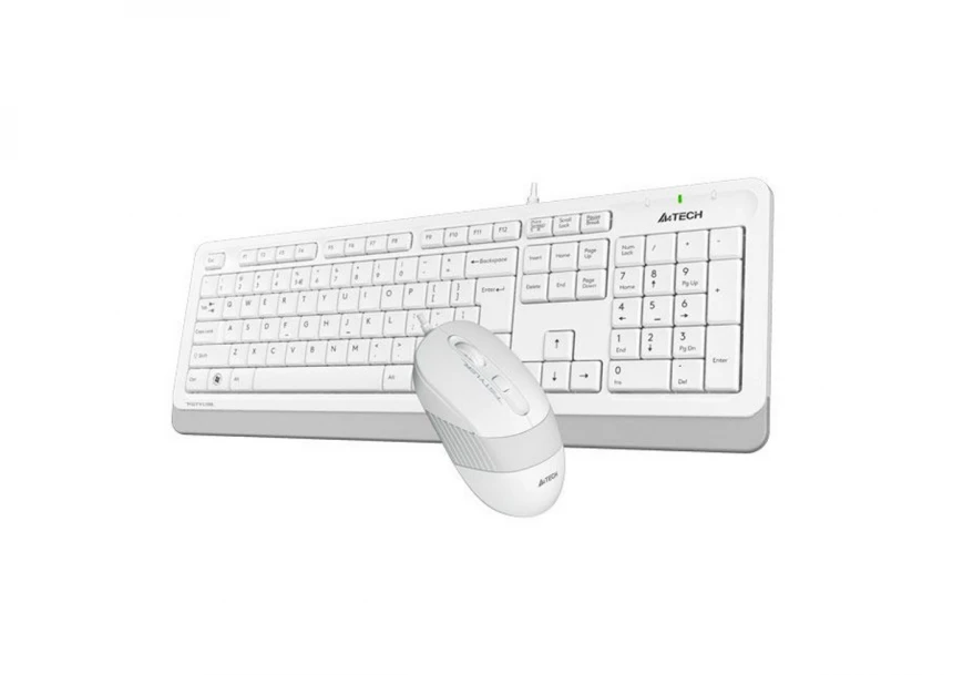 F1010 FSTYLER USB US bela tastatura + USB beli miš 