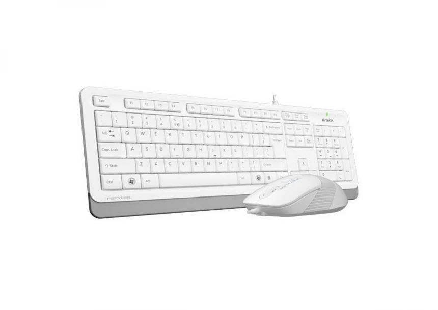 F1010 FSTYLER USB US bela tastatura + USB beli miš 