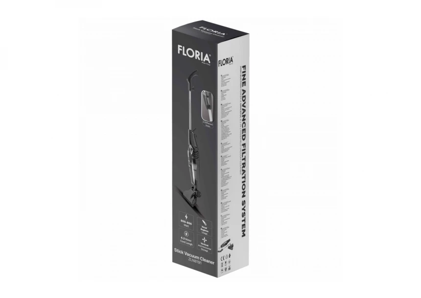 Floria Štapni usisivač sa posudom , 2u1, vertikalni, 800W - ZLN8191
