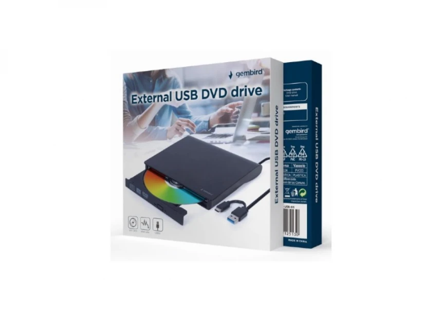 Gembird GMDVD-USB-03 DVD±RW USB eksterni rezač crni 