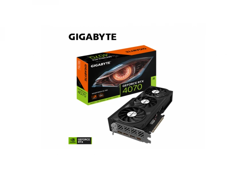 Grafička karta GIGABYTE GV-N4070WF30C-12GD WINDFORCE 1.0/12GB/NVD/GDDR6X/192bit